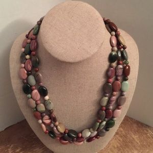 Necklace stones authentic and silver 925 solid 🌺